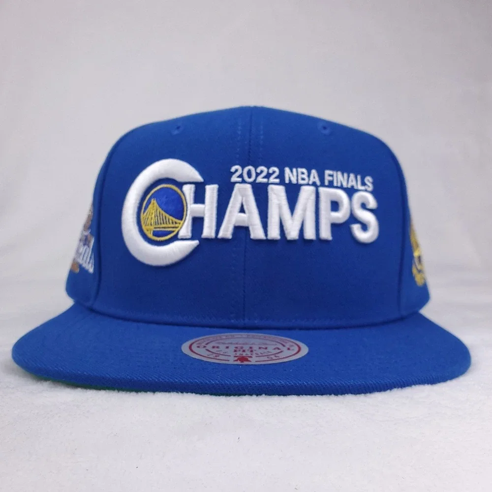 Golden State‎ Warriors Mitchell & Ness NBA Snapback Hat 3D Logo 2022 Champs NWT